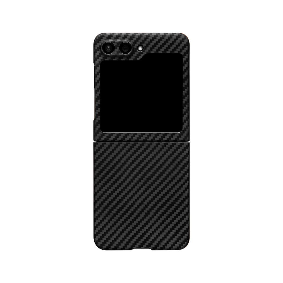 Samsung Galaxy Z Flip 5 Cyber Edition Kevlar Latercase Thin Case Back Profile Gray Black
